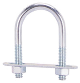 ProSource LR362 U-Bolt, 5/16 in Thread, 1-1/4 in L Thread, Steel, Zinc